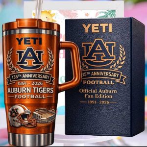 Auburn Tigers Football 135th Anniversary 1891 2026 Official Fan Tumbler Auburn Tigers Football 135th Anniversary 1891 2026 Official Fan Tumbler