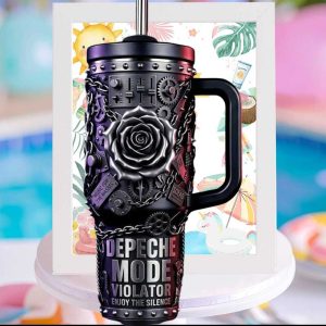 Depeche Mode Violator Enjoy The Silence Industrial Rose 3D Tumbler Depeche Mode Violator Enjoy The Silence Industrial Rose 3D Tumbler