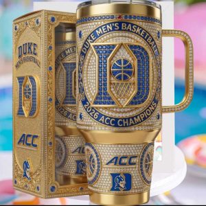 Duke Men’s Basketball 2026 ACC Champions Gold Jeweled Collector’s Tumbler Duke Men’s Basketball 2026 ACC Champions Gold Jeweled Collector’s Tumbler