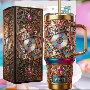 New Kids On The Block NKOTB Step By Step 90s Retro Nostalgia Jeweled Tumbler New Kids On The Block NKOTB Step By Step 90s Retro Nostalgia Jeweled Tumbler