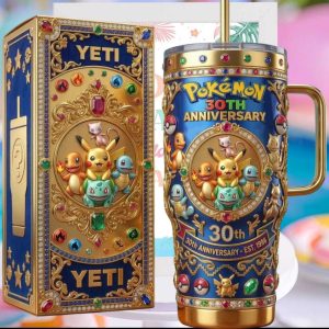 Pokemon 30th Anniversary Limited Edition Yeti Style Tumbler Pikachu & Friends Elemantal Gems Tumbler Pokemon 30th Anniversary Limited Edition Yeti Style Tumbler Pikachu & Friends Elemantal Gems Tumbler