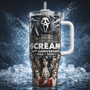 Scream Horror Movie 60th Anniversary 1966 2026 Ghostface Commemorative Tumbler Scream Horror Movie 60th Anniversary 1966 2026 Ghostface Commemorative Tumbler