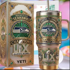 Seattle Seahawks Super Bowl LX Champions 2026 Commemorative Yeti Tumbler Emerald Edition Tumbler Seattle Seahawks Super Bowl LX Champions 2026 Commemorative Yeti Tumbler Emerald Edition Tumbler