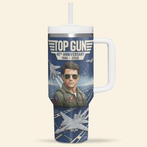 Top Gun Maverick 40th Anniversary Personalized 40oz Tumbler Top Gun Maverick 40th Anniversary Personalized 40oz Tumbler