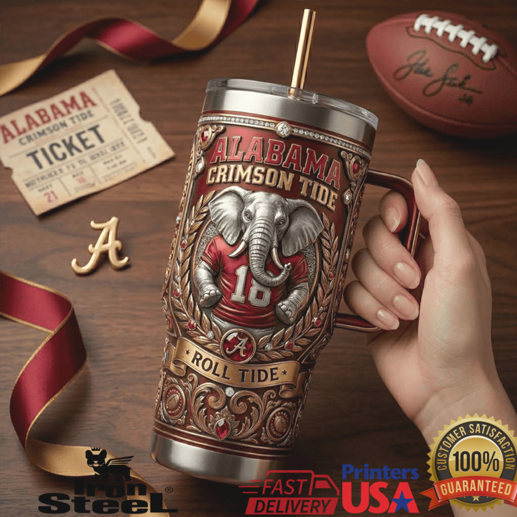 Alabama Crimson Tide Roll Tide Big Al Elephant NCAA Football Retro Vintage Tumbler Alabama Crimson Tide Roll Tide Big Al Elephant NCAA Football Retro Vintage Tumbler