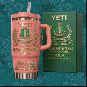 Alpha Kappa Alpha Sorority AKA 118th Anniversary 1908 2026 Pink Green Heritage Tumbler