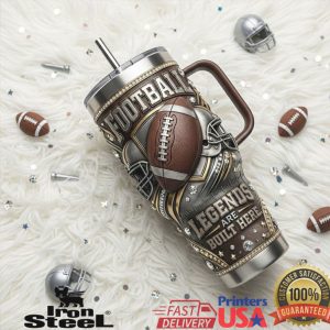American Football Game Night Legends Built Here Vintage Sports Fan Men Women Tumbler