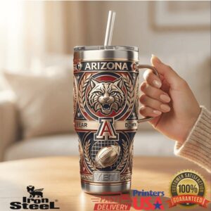 Arizona Wildcats Bear Down Football Heritage Retro University Sports Tumbler