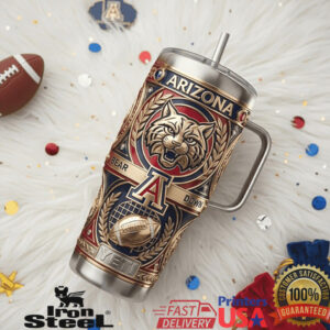 Arizona Wildcats Bear Down NCAA 40oz Tumbler with Gift Box