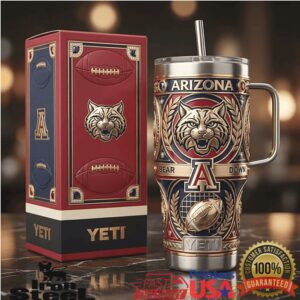 Arizona Wildcats Bear Down NCAA 40oz Tumbler with Gift Box