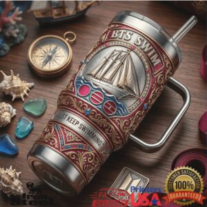 BTS Swim Waves of Change 2026 Arirang Special Edition Nautical K Pop Tumbler