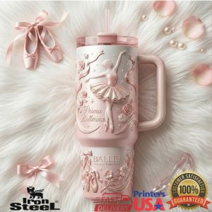 Ballet Collection Prima Ballerina Grace In Motion Pink Dance Performance Women Tumbler
