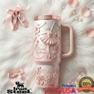 Ballet Collection Prima Ballerina Grace In Motion Pink Dance Performance Women Tumbler