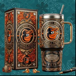 Baltimore Orioles MLB Luxury Clubhouse Edition Oriole Pride Baseball Established 1901 Tumbler