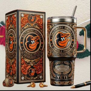 Baltimore Orioles MLB Luxury Clubhouse Edition Oriole Pride Baseball Established 1901 Tumbler