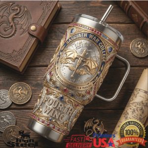 Basgiath War College Fourth Wing Dragon Rider Fantasy Bookish Vintage Men Women Tumbler