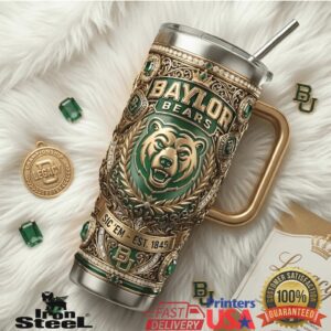 Baylor Bears Sic 'Em Est 1845 Collegiate Legacy Edition Sports Fan Gifts For Alumni Stainless Steel Insulated Tumbler