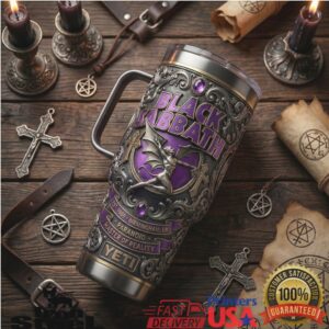 Black Sabbath Paranoid Master of Reality Heavy Metal Vintage 40oz Stainless Steel Insulated Tumbler