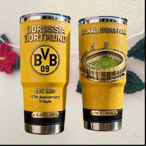 Borussia Dortmund 117th Anniversary Signal Iduna Park Yellow Wall Tribute Tumbler