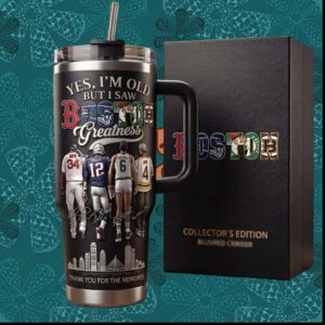 Boston Sports Legends Vintage Tribute Ortiz Brady Russell Orr Tumbler