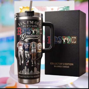 Boston Sports Legends Vintage Tribute Ortiz Brady Russell Orr Tumbler