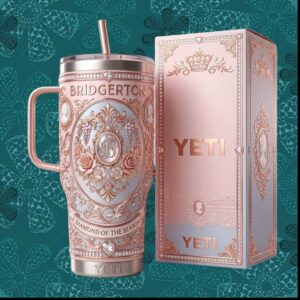 Bridgerton Diamond of the Season Rose Gold Floral Regency Core Lady Stainless Steel Insulated Tumbler