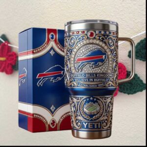 Buffalo Bills Kingdom Billieve in Buffalo NFL Jeweled Luxury Collector Tumbler