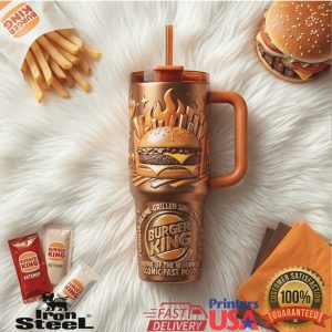 Burger King Home Of The Whopper Flame Grilled Fast Food Fan Tumbler