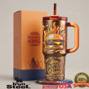 Burger King Home Of The Whopper Flame Grilled Fast Food Fan Tumbler