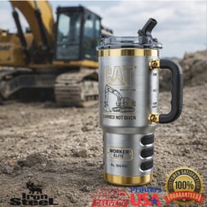 CAT Caterpillar Heavy Duty Worker Elite Limited Edition Industrial Construction Tumbler