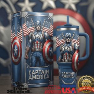 Captain America Marvel Avengers Shield 40oz Insulated Tumbler
