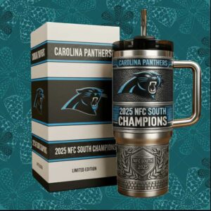 Carolina Panthers 2025 NFC South Champions Limited Edition Football Fan Gifts Tumbler