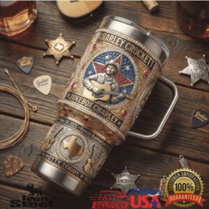 Charley Crockett Jukebox Charley Tour 2022 Ryman Auditorium Western Gifts Stainless Steel Insulated Tumbler