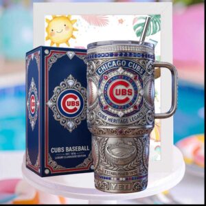 Chicago Cubs Heritage Legacy Luxury Clubhouse Edition Established 1876 Baseball Gifts Tumbler