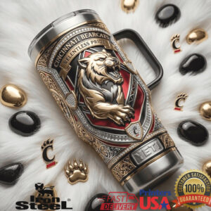 Cincinnati Bearcats Relentless Pride 40oz Tumbler Custom Engraved Collegiate Series