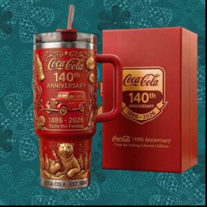 Coca Cola 140th Anniversary 1886 2026 Polar Bear Red Collector's Tumbler