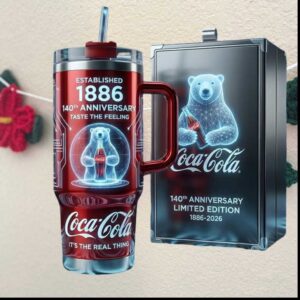 Coca Cola 140th Anniversary Polar Bear Hologram 2026 Collector Tumbler
