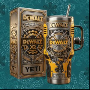 DEWALT XR 20V Max Tough Heavy Duty Tools Industrial Retro Gift Stainless Steel Insulated Tumbler
