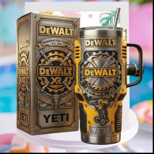 DEWALT XR 20V Max Tough Heavy Duty Tools Industrial Retro Gift Stainless Steel Insulated Tumbler