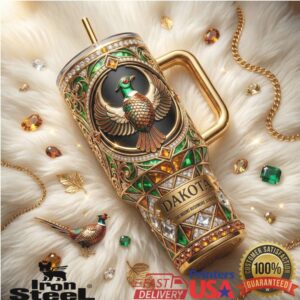 Dakota The Prairie State Ring Necked Pheasant Stained Glass Wildlife Art Stainless Steel Insulated Tumbler