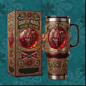 Darth Maul Sith Lord Rule of Two Ruby Gemstone Tumbler