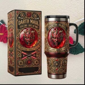 Darth Maul Sith Lord Rule of Two Ruby Gemstone Tumbler