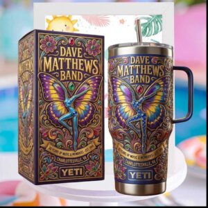 Dave Matthews Band 30 Years Music Memories Butterfly Vintage Jewelry Fans Stainless Steel Insulated Tumbler