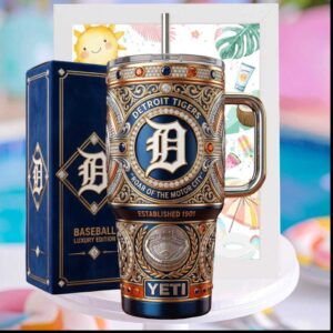 Detroit Tigers Roar Of The Motor City Established 1901 Vintage Baseball Gifts Tumbler
