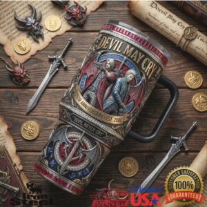 Devil May Cry 25th Anniversary Jackpot Est 2001 Gaming Retro Action Video Game Fans Stainless Steel Insulated Tumbler