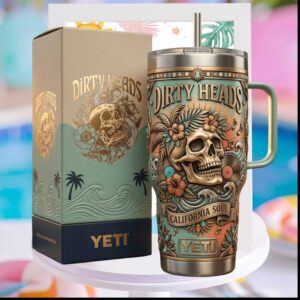 Dirty Heads California Soul Band Beach Vibes Vintage 20oz Retro Gift for Music Lovers Stainless Steel Insulated Tumbler