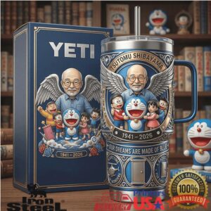 Doraemon Tsutomu Shibayama Memorial 40oz Tumbler Anime Legend Anniversary Blue Dreams Tumbler