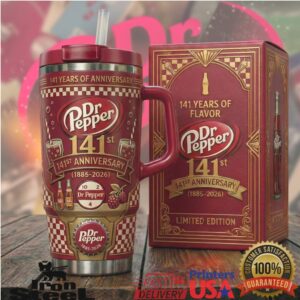 Dr Pepper 141st Anniversary Limited Edition Heritage 40oz Tumbler with Handle
