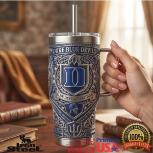 Duke Blue Devils Heritage College Basketball Athletic Sports Fan Silver Diamond Mascot Men Tumbler