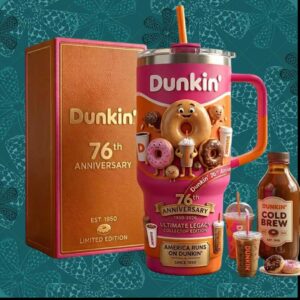 Dunkin 76th Anniversary 1950 2026 Ultimate Legacy Coffee Donut Tumbler